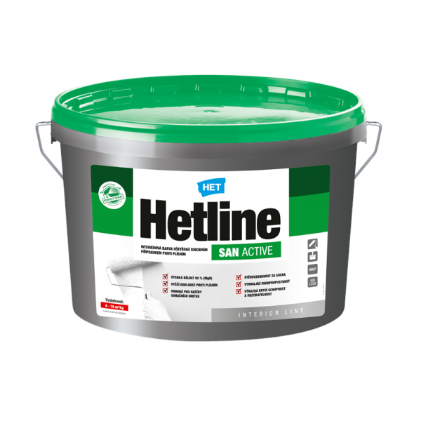 Protiplísňová barva Hetline SAN ACTIVE - 7 kg - bílá