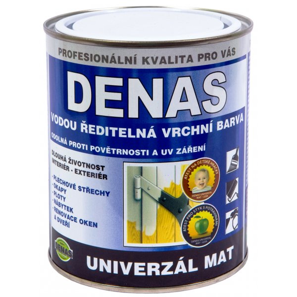 Vrchní barva DENAS UNIVERZÁL MAT - 0,7 kg - 0240 tmavě hnědá