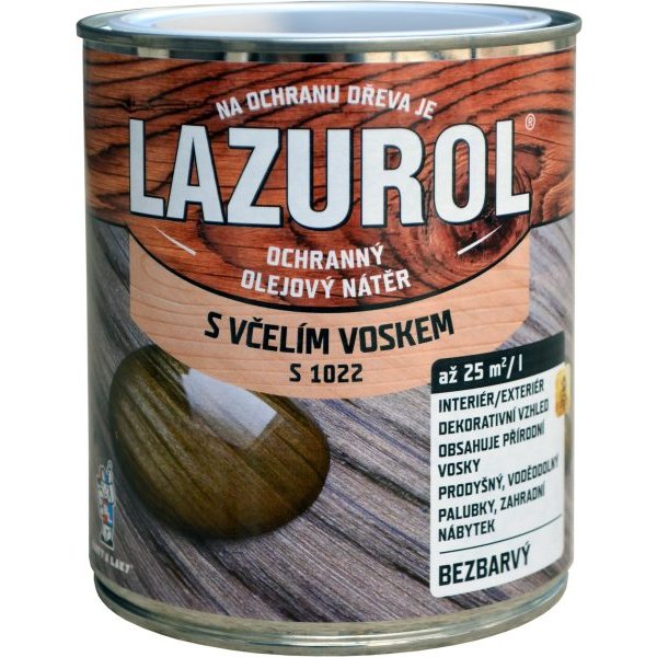 LAZUROL S VČELÍM VOSKEM S1022 - 2,5 L - bezbarvý