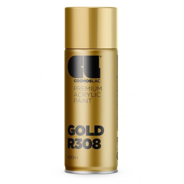Dekorační akrylátový sprej R308 zlatý - 400 ml - zlatá