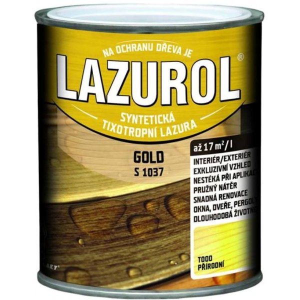 Silnovrtsvá tixotropní lazura LAZUROL GOLD S1037 - 2,5 L - T024 cedr