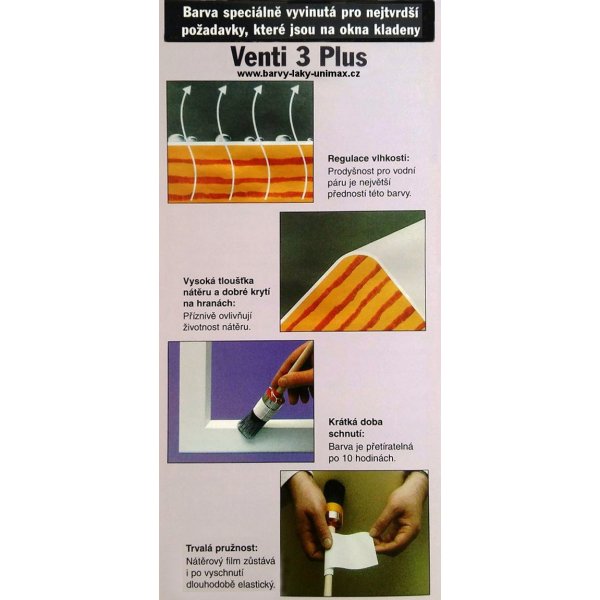 HERBOL VENTI 3 PLUS SATIN - 0,75 L - bílý