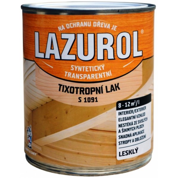 LAZUROL TIXOTROPNÍ LAK S1091 LESK - 0,75 L - 0000 bezbarvý