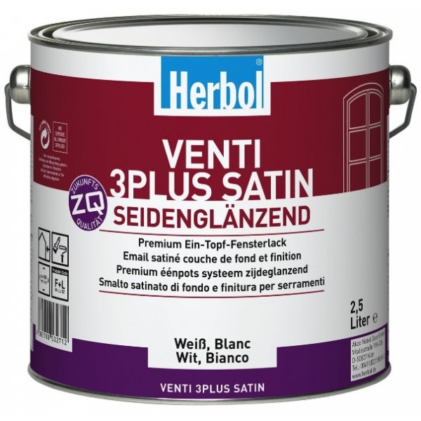 HERBOL VENTI 3 PLUS SATIN - 0,75 L - bílý
