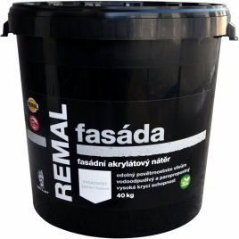 Bílý akrylátový fasádní nátěr REMAL FASÁDA