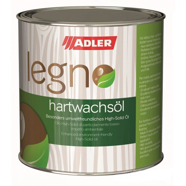 Ekologický olej s tvrdým voskem ADLER LEGNO HARTWASHÖL - 2,5 L - 50821 bezbarvý