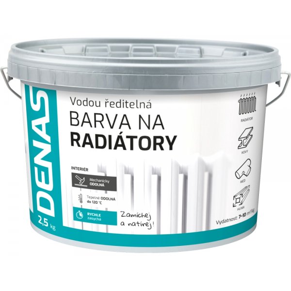 Barva na radiátory DENAS - 0,7 kg - bílá