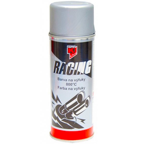 Žáruvzdorná barva 800°C RACING - 400 ml - stříbřitý