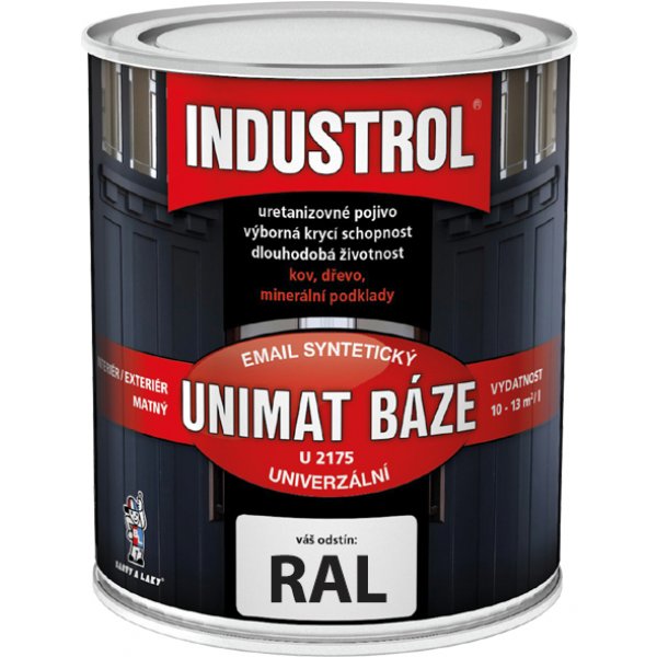 Syntetická barva matná INDUSTROL UNIMAT - 0,75 L - RAL 5003 safírová modrá