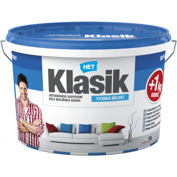 Malířská barva HET KLASIK - 4 kg - bílý