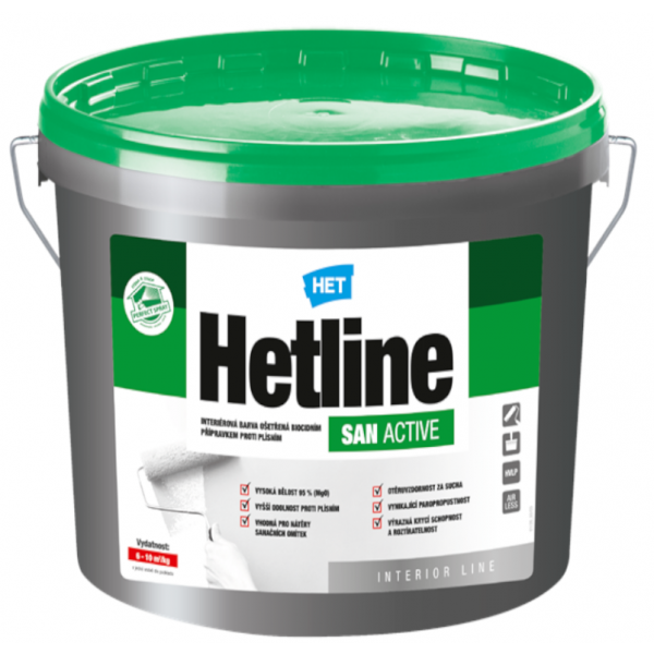Protiplísňová barva Hetline SAN ACTIVE - 7 kg - bílá