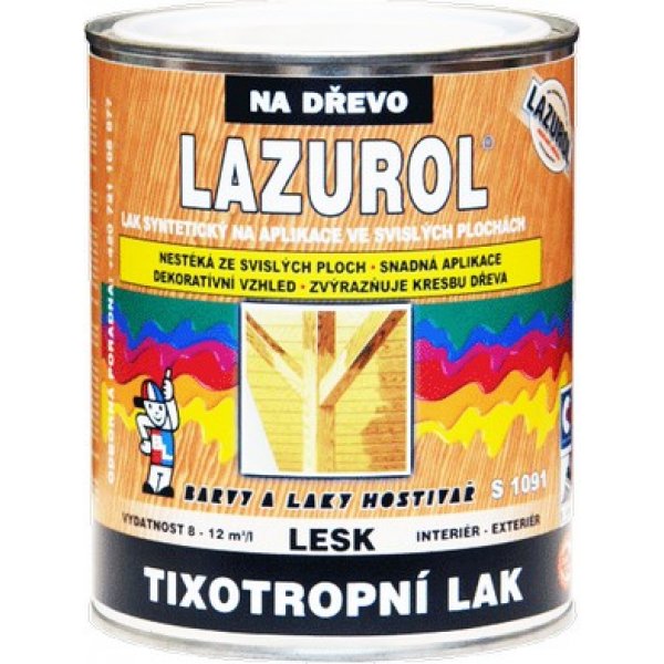 LAZUROL TIXOTROPNÍ LAK S1091 LESK - 0,75 L - 0000 bezbarvý