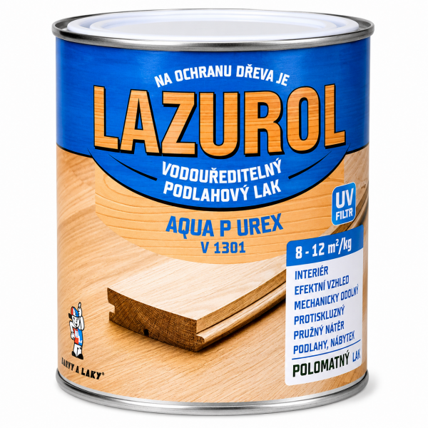Podlahový lak Lazurol Aqua P UREX V1301 - 5 kg - bezbarvý matný