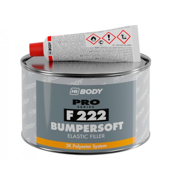 Polyesterový tmel na plasty BODY BUMPERSOFT F222 - 1 kg - černý