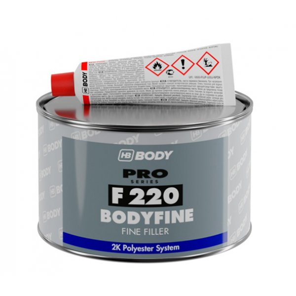 Polyesterová jemný dokončovací tmel BODYFINE F220 - 1 kg - bílý