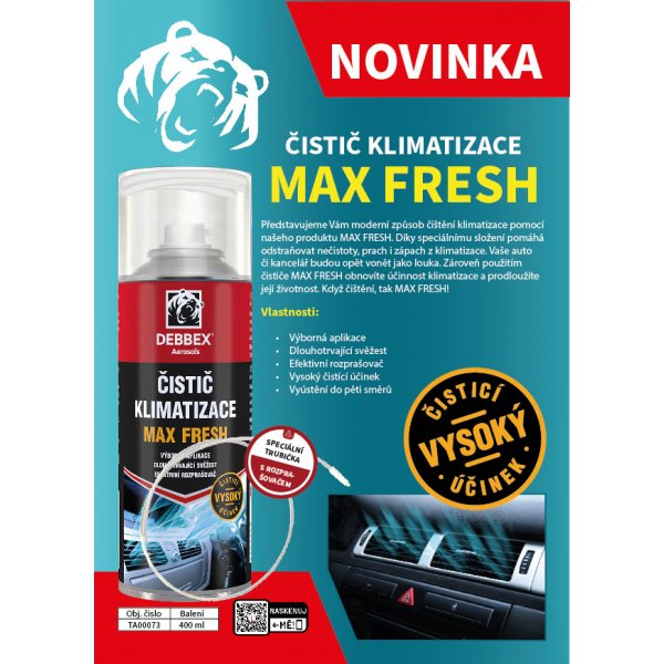Debbex Čistič klimatizace MAX FRESH 400ml - 400 ml