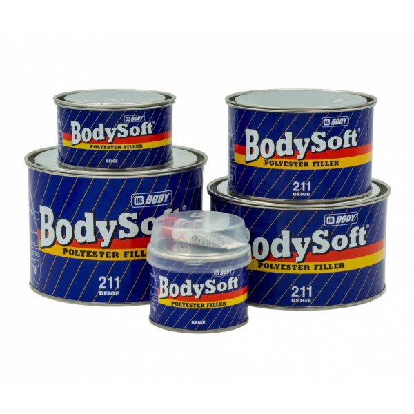 Polyesterový univerzální tmel BODYSOFT 211 - 1 kg - žlutý