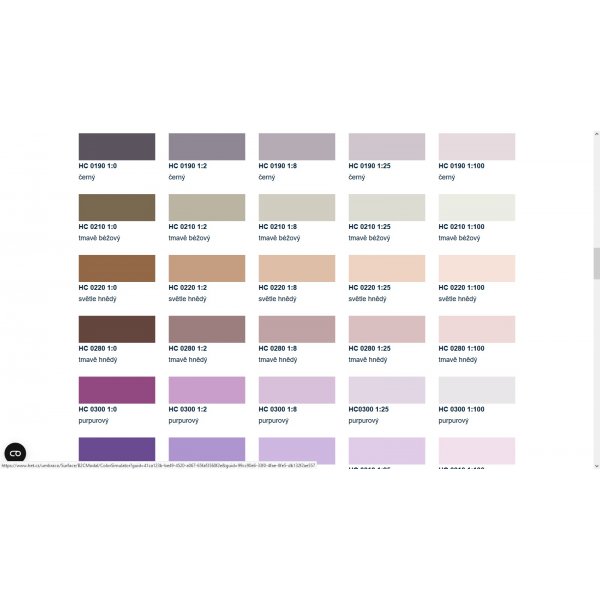 Akrylátová tónovací barva HETCOLOR - 1 kg - HC 0100 bílý