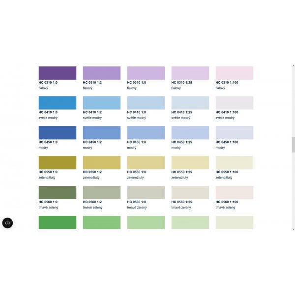 Akrylátová tónovací barva HETCOLOR - 1 kg - HC 0100 bílý