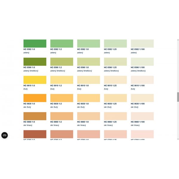 Akrylátová tónovací barva HETCOLOR - 1 kg - HC 0100 bílý