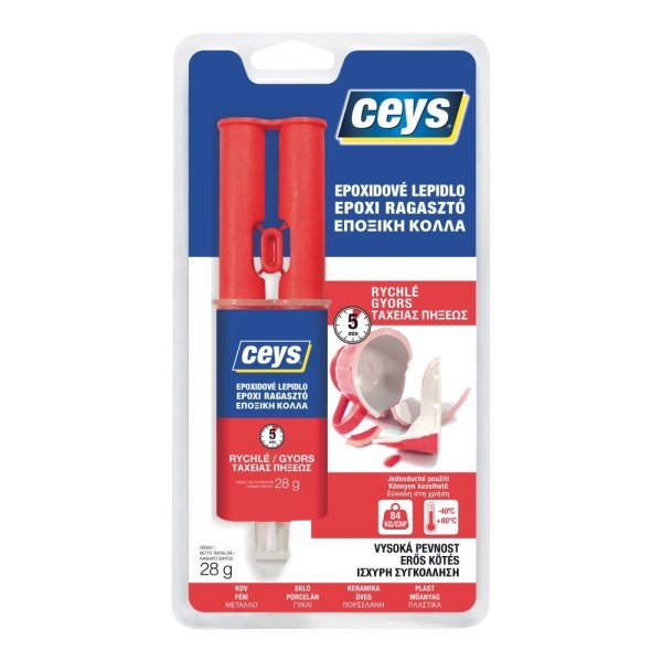 Rychle tvrdnoucí dvousložkové lepidlo Ceys - 24 ml
