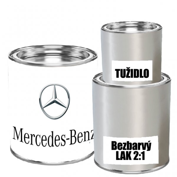 Barva pod lak 1K MERCEDES BENZ SADA - barva, 2K lak + tužidlo, ředidlo - 1 ks