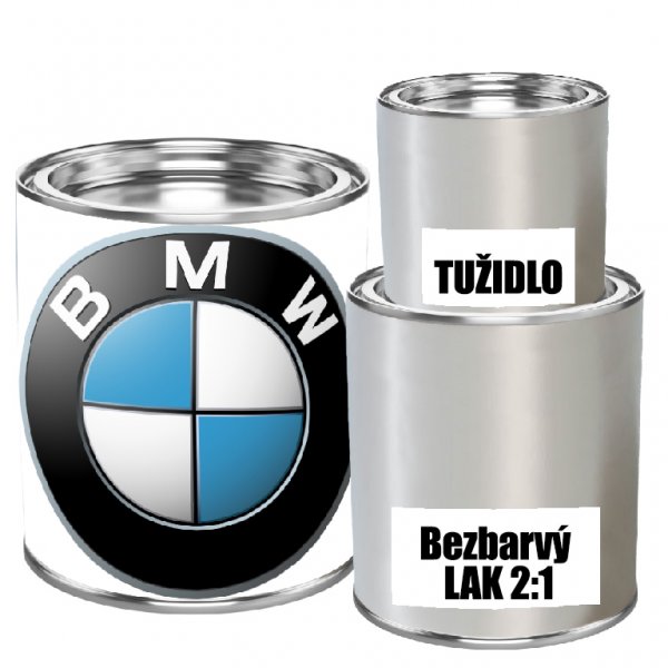 Barva pod lak 1K BMW SADA - barva, 2K lak + tužidlo, ředidlo - 1dl