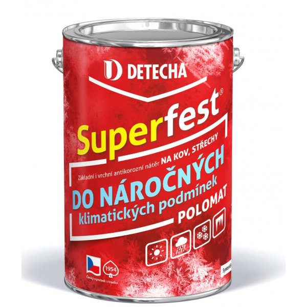Syntetická barva 2v1 Detecha Superfest - 5 kg - červenohnědý